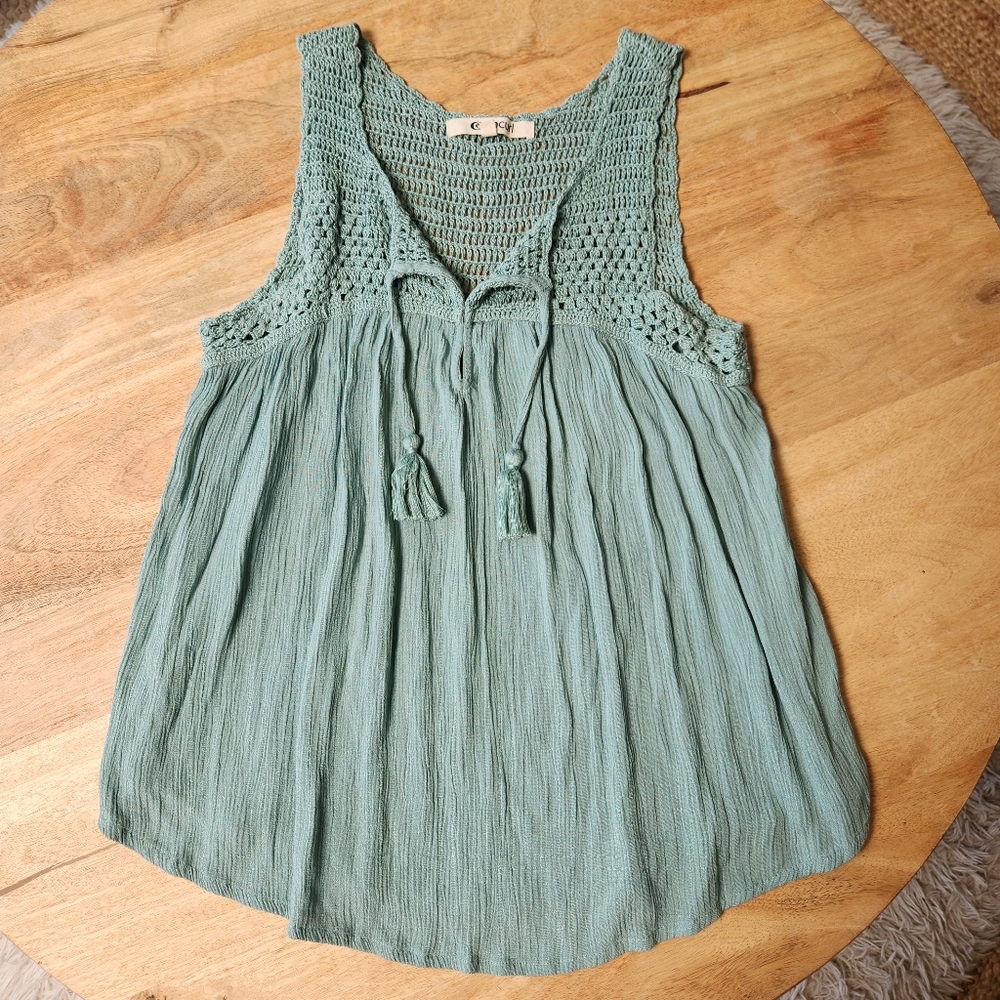 Rip Curl Crochet Gauze Tank Top